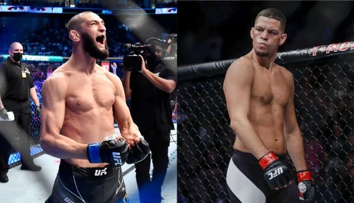 Po staredowne s Tonym Fergusonom, Nate Diaz takto naložil Khamzatovi Chimaevovi za nesplnenú váhu!