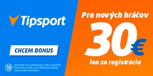 Tipsport bonus 30 eur