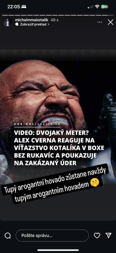Tupé arogantné hovado? Michal Kotalík reaguje na obvinenia Cvernu, že