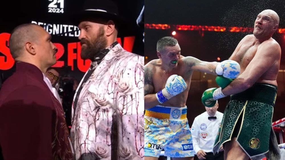Oleksandr Usyk Tyson Fury staredown