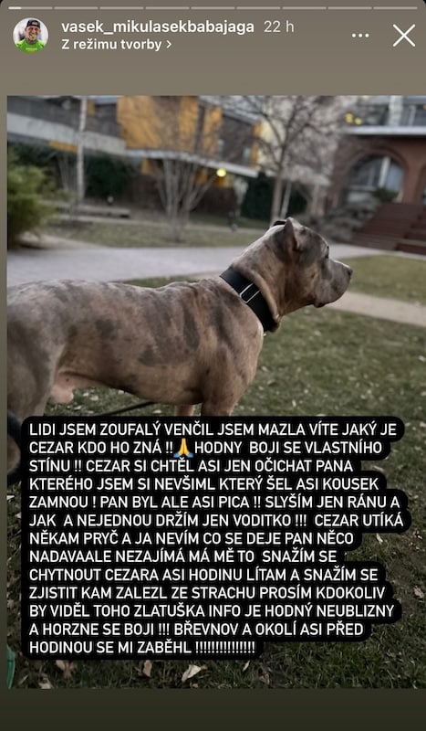 Vašek "Baba Jaga" Mikulášek rieši opäť nepríjemný problém. Prosí svojich fanúšikov o pomoc, no niektorí to zbytočne komplikujú
