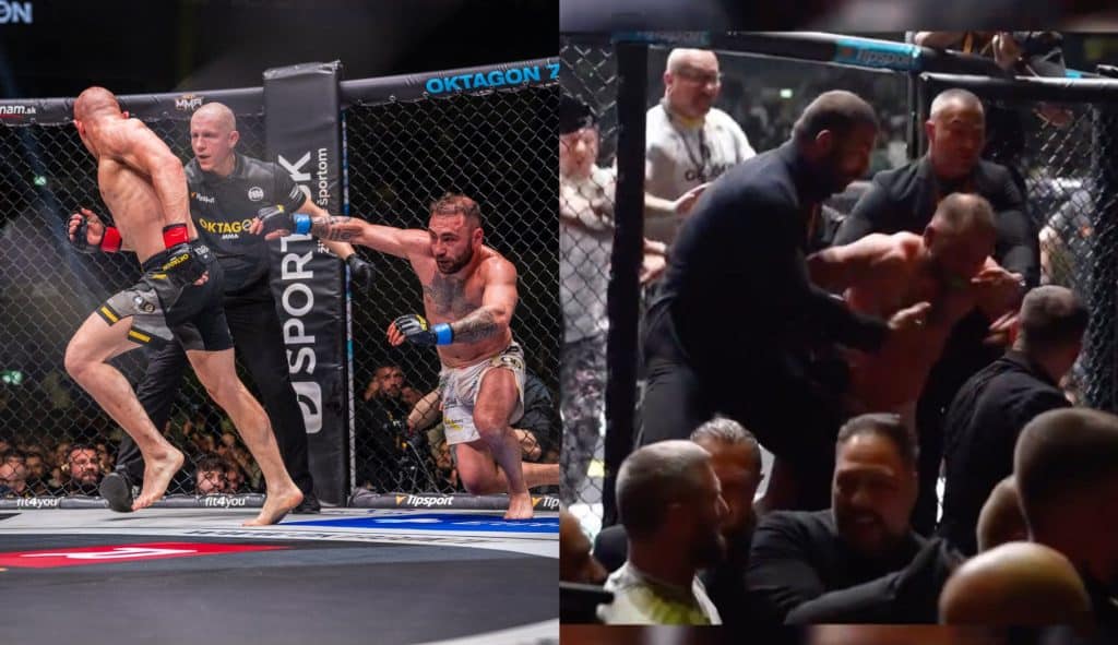 VIDEO Takto vyzerala celá šarvátka, ktorá sa strhla po hlavnom zápase Max Holzer vs Deniz Ilbay na OKTAGON 69